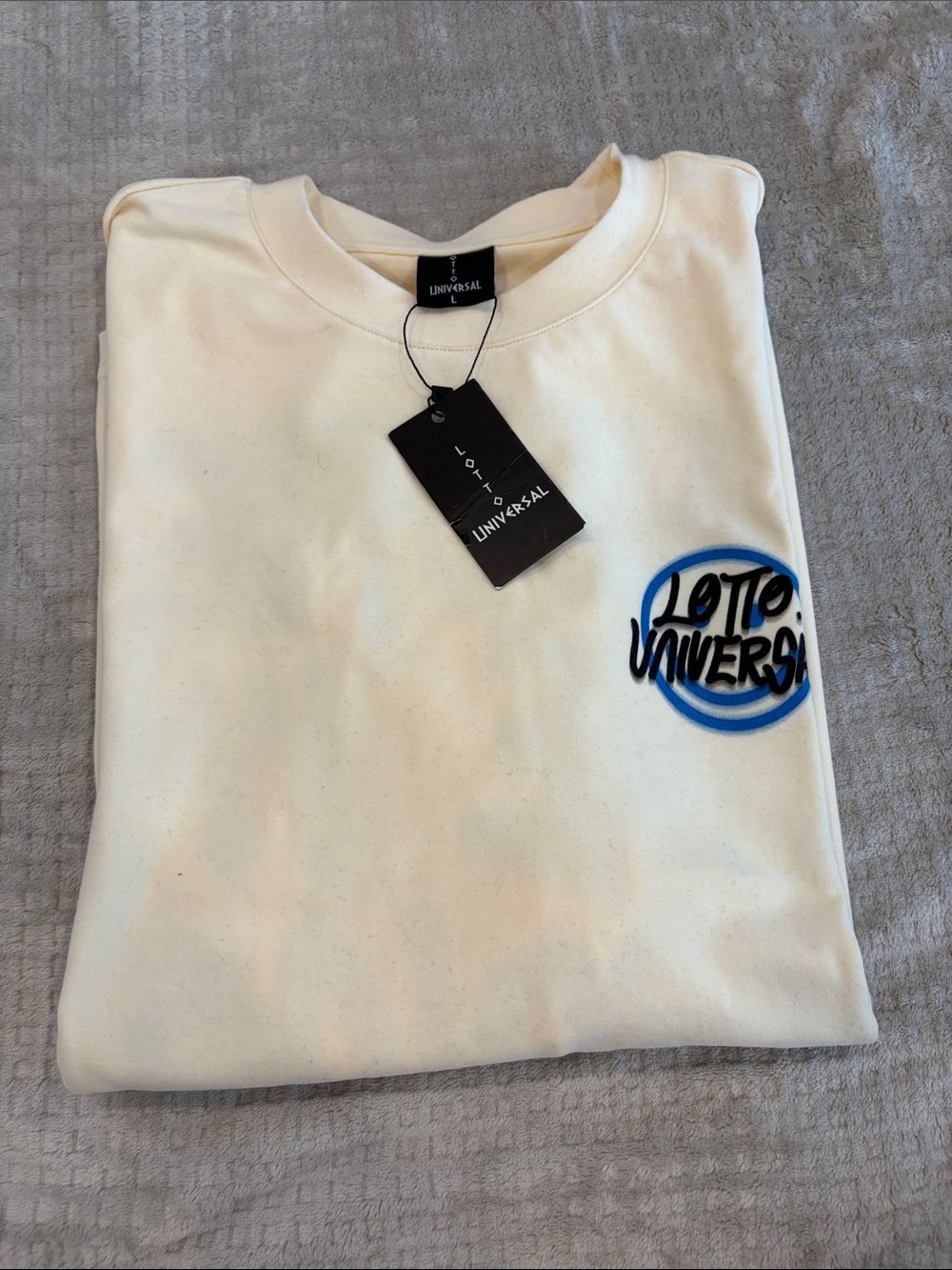 Lotto Universe Cream Logo T Shirt